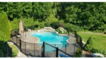 safety pool fence around a swimming pool